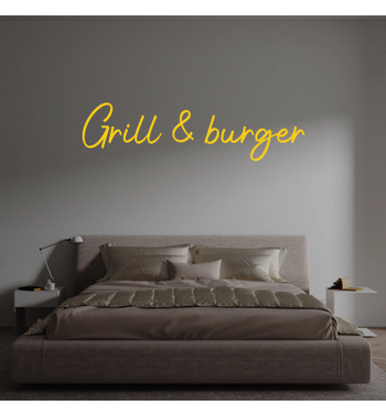 Custom text: Grill & burger