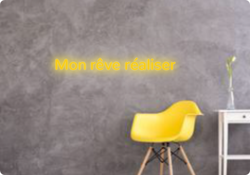 Custom text: Mon rêve réaliser