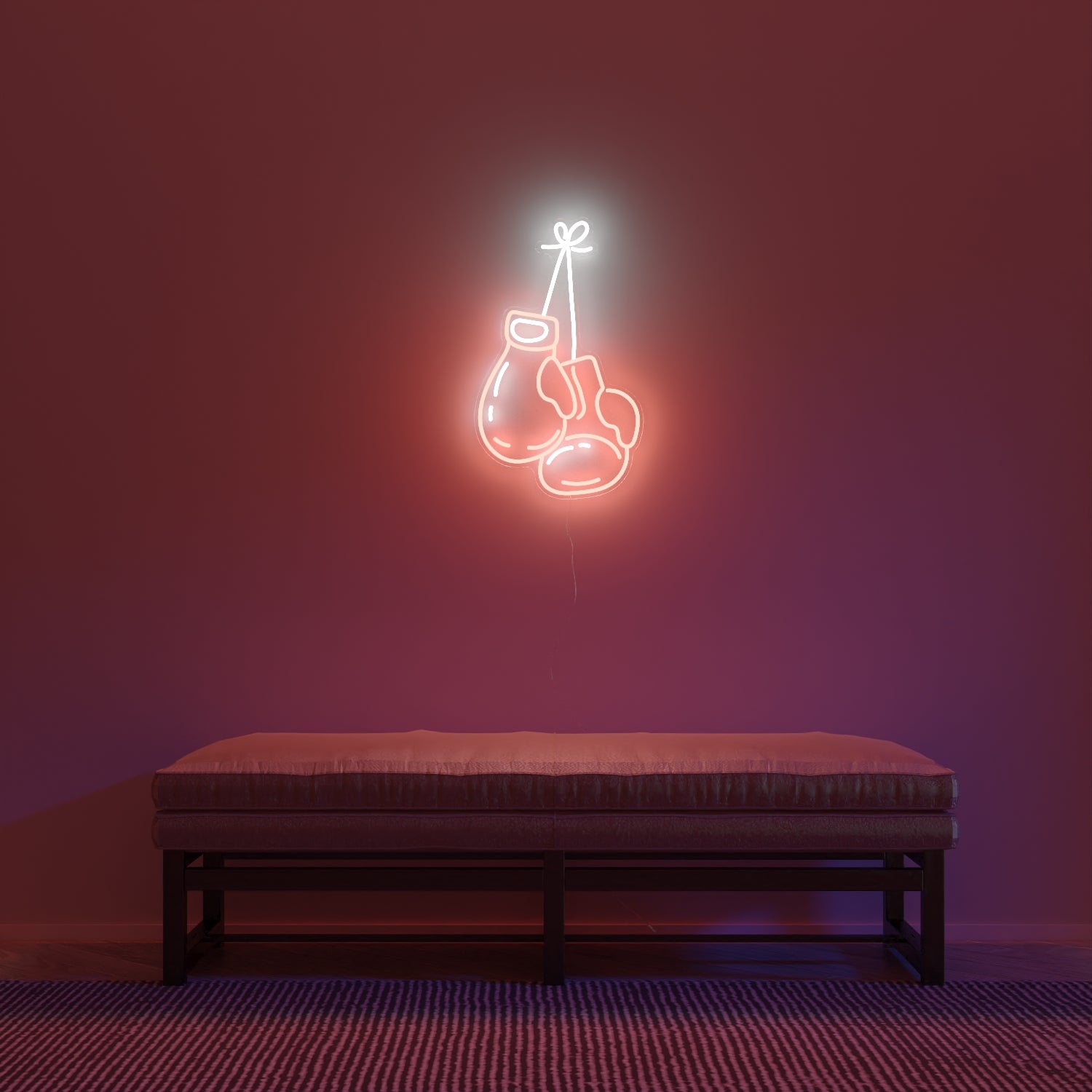 Boxing Gloves - signe en néon LED
