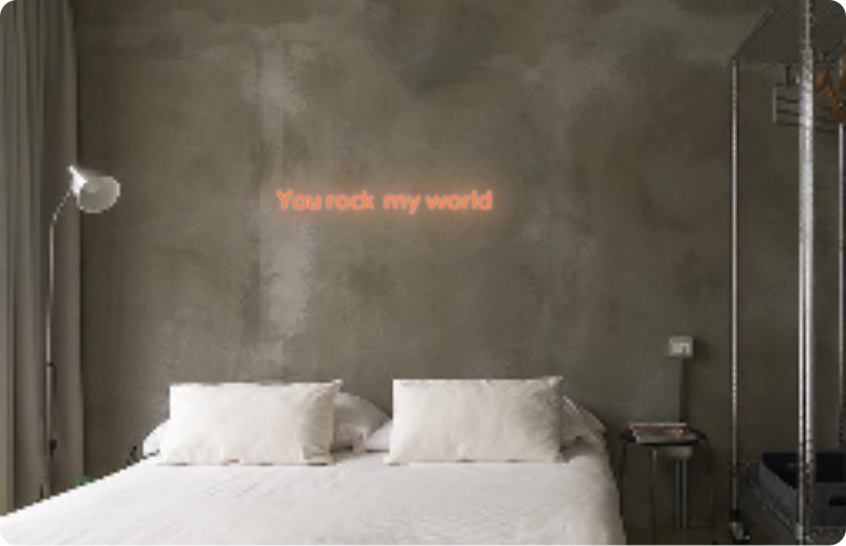Custom text: You rock my world