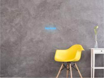 Custom text: horizon