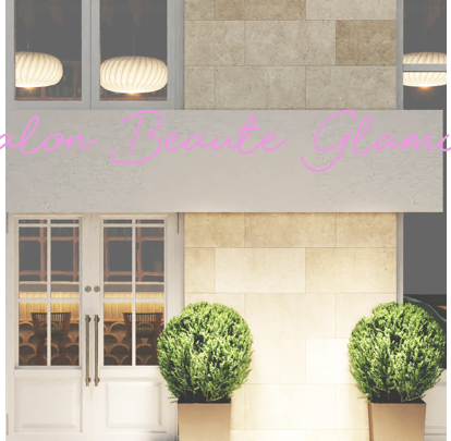 Custom text: Salon Beaute Glamour