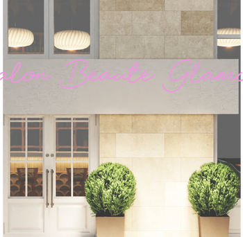 Custom text: Salon Beaute Glamour