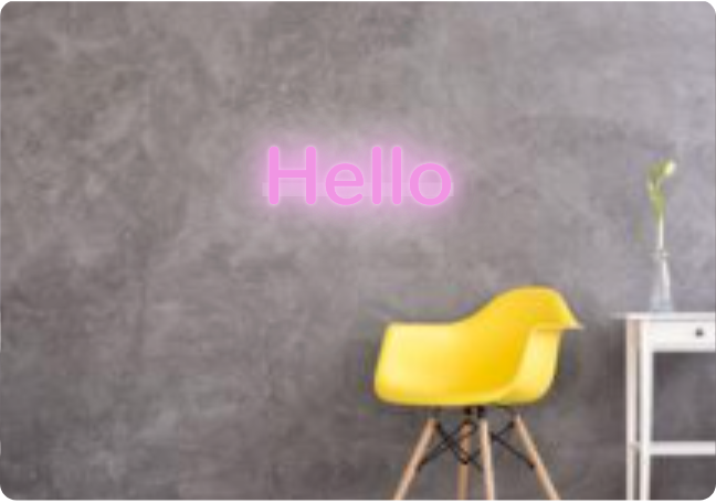 Custom text: Hello