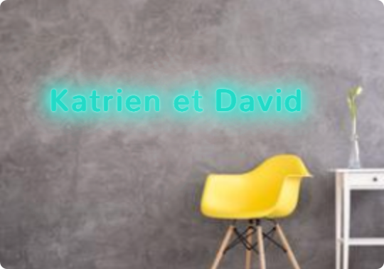 Custom text: Katrien et David