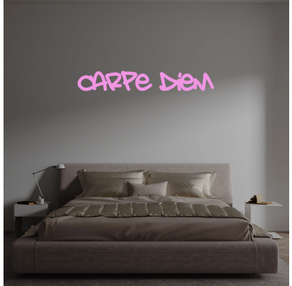 Custom text: carpe diem