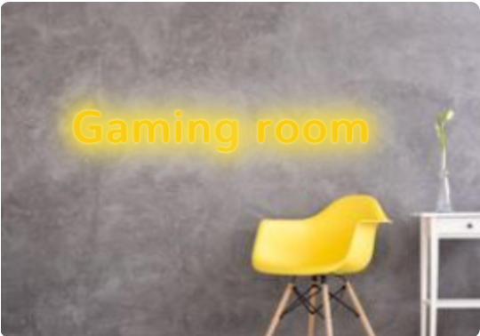 Custom text: Gaming room