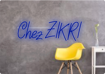 Custom text: Chez ZIKRI