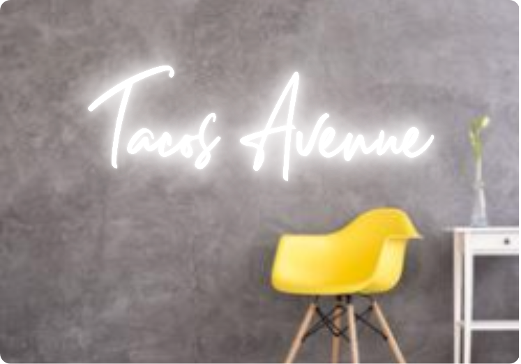 Custom text: Tacos Avenue