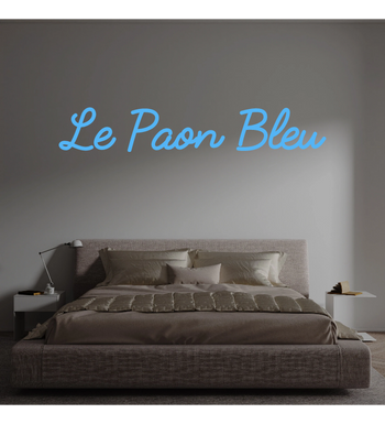 Custom text: Le Paon Bleu