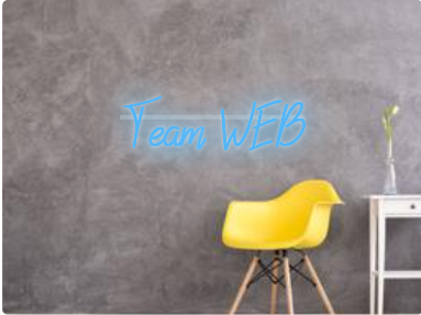 Custom text: Team WEB