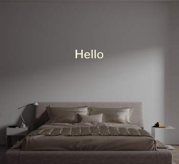 Custom text: Hello