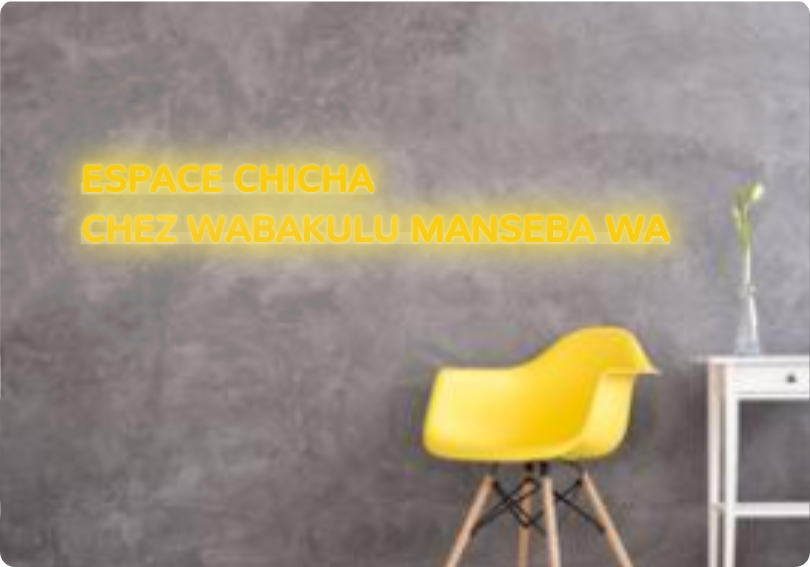 Custom text: ESPACE CHICHA 
CHEZ WABAKULU MANSEBA WA