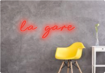Custom text: la gare