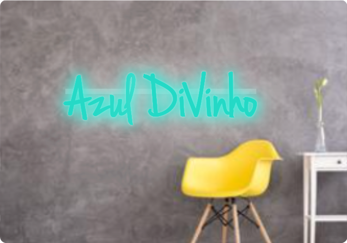 Custom text: Azul DiVinho