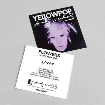 Flowers by Andy Warhol - signe en néon LED