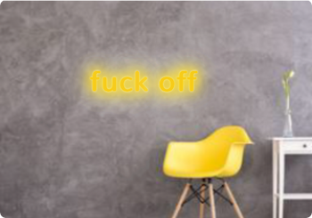 Custom text: fuck off
