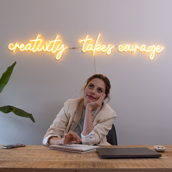Creativity takes courage, signe en néon LED