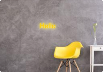 Custom text: Hello