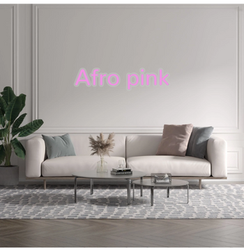 Custom text: Afro pink