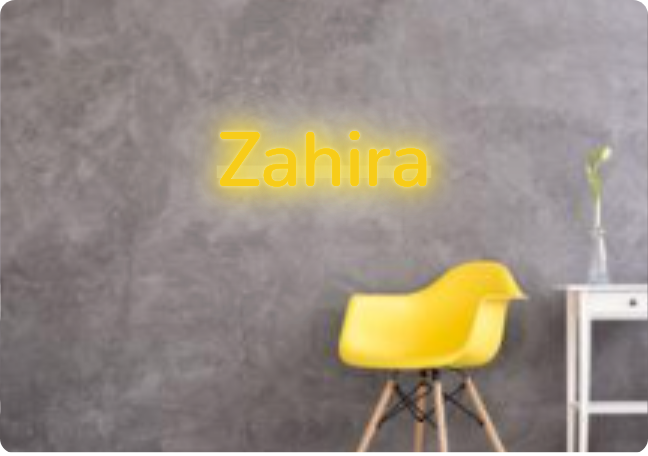 Custom text: Zahira
