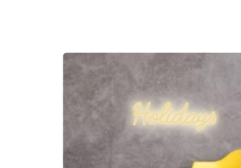 Custom text: Holidays