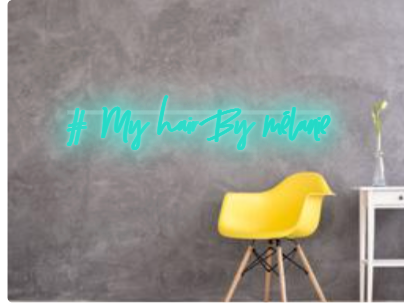 Custom text: # My hair By mélanie