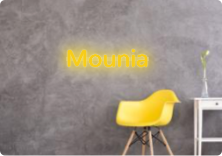 Custom text: Mounia