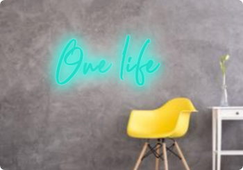 Custom text: One life