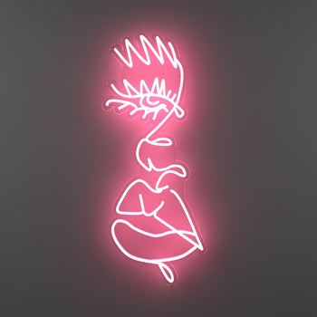 Drip face by Girl Knew York - signe en néon LED