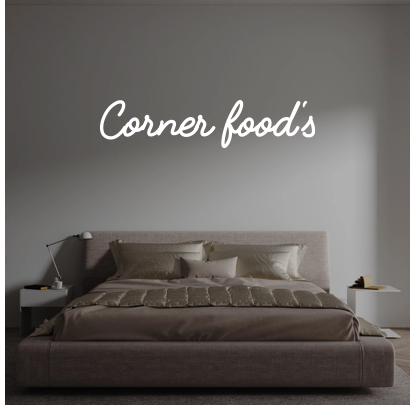 Custom text: Corner food