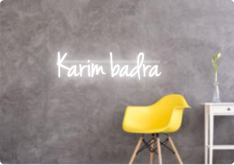 Custom text: Karim badra