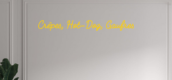 Custom text: Crêpes, Hot-Dog, Gaufres