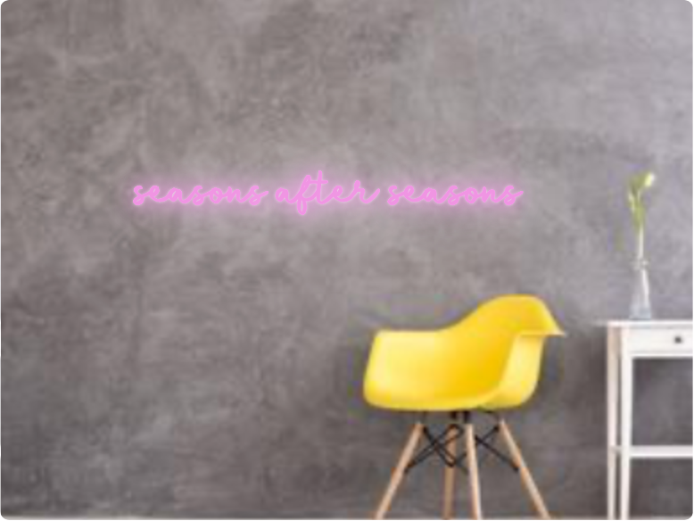 Custom text: seasons after seasons