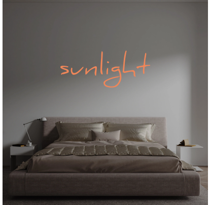 Custom text: sunlight