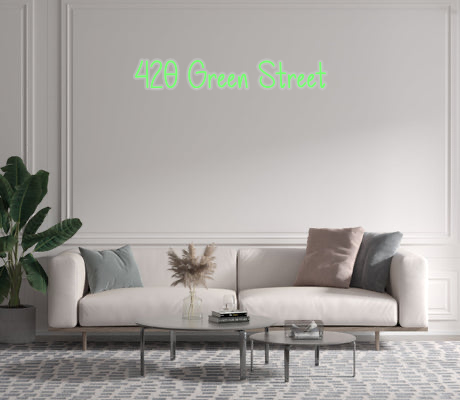 Custom text: 420 Green Street