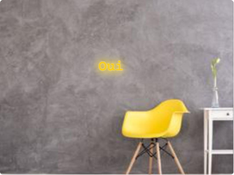Custom text: Oui