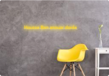 Custom text: Housse Ben anouar dorée