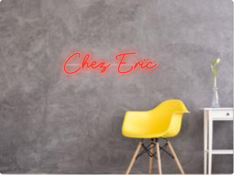 Custom text: Chez Eric