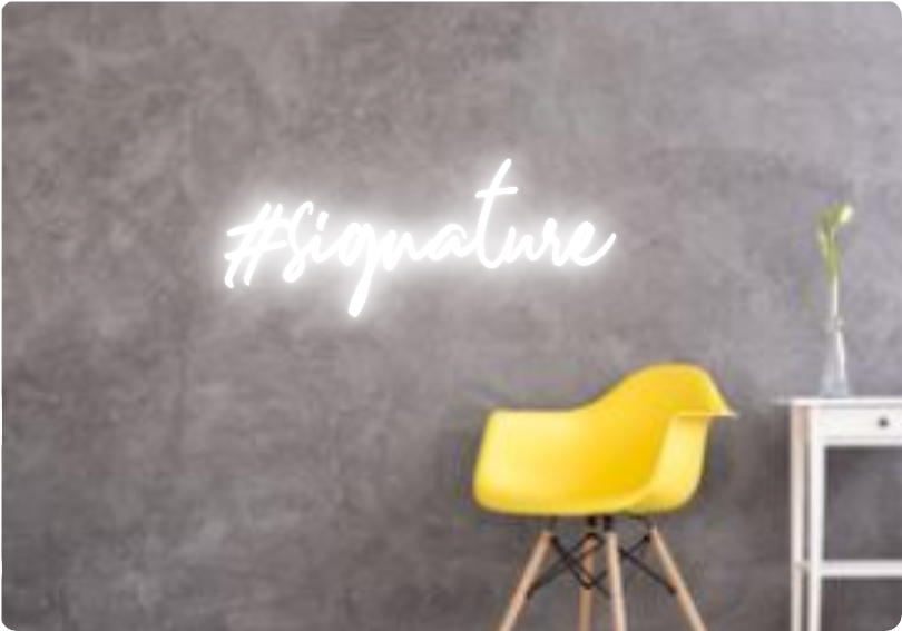 Custom text: #signature