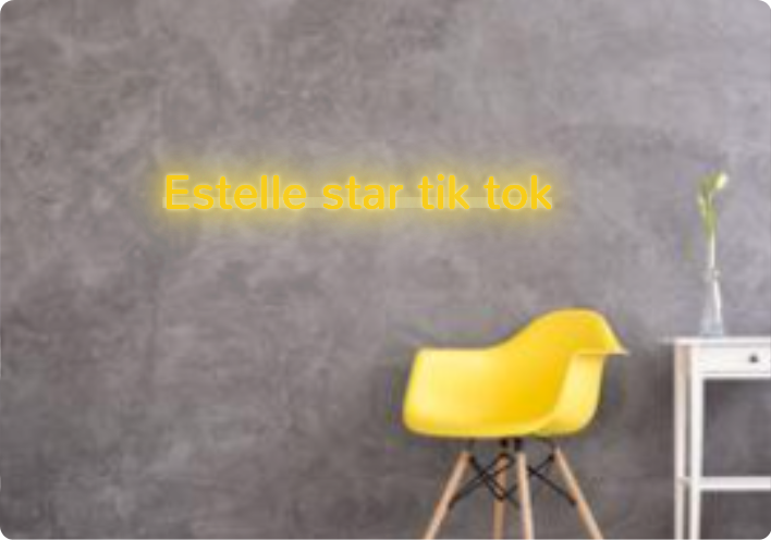 Custom text: Estelle star tik tok