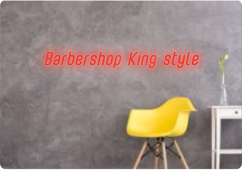 Custom text: Barbershop  King style