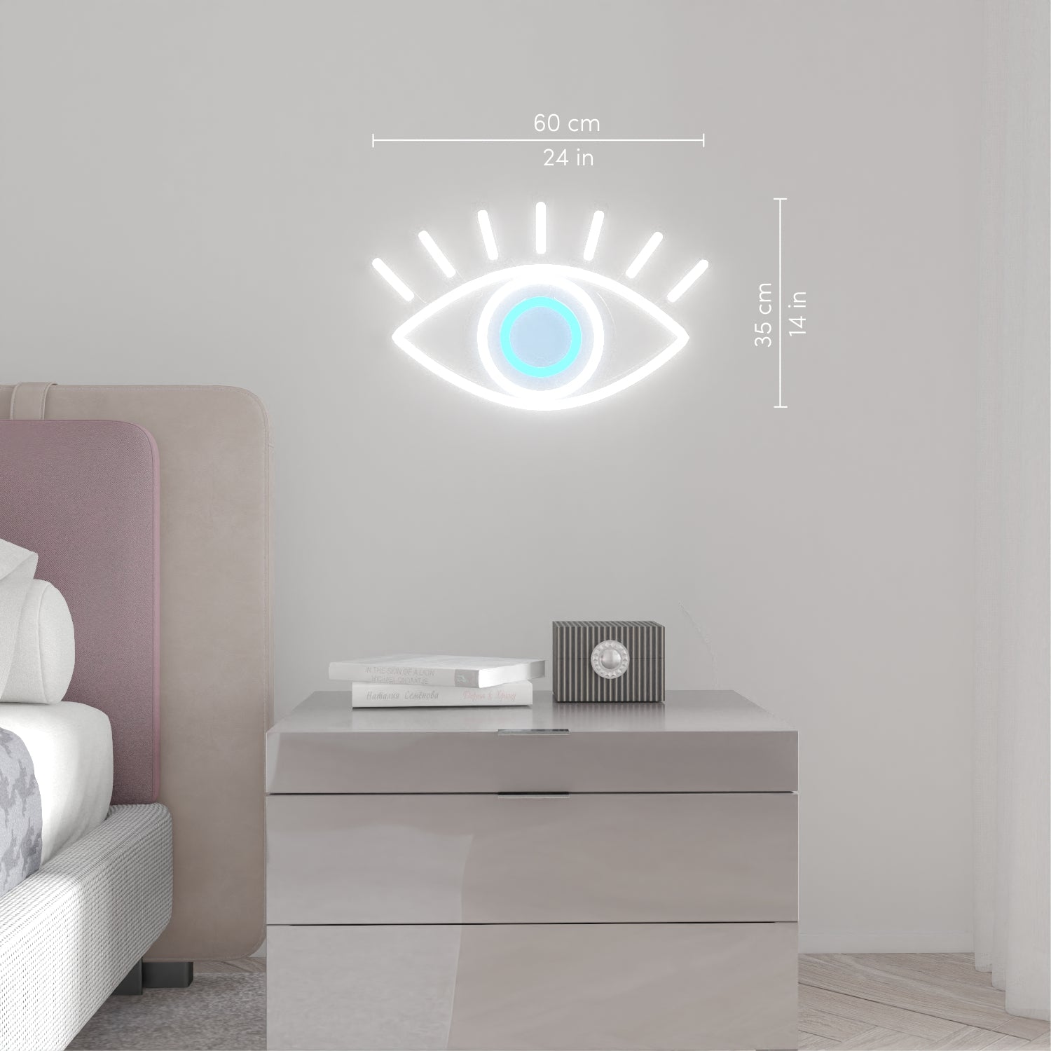 Lucky Eye - signe en néon LED