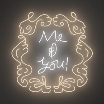 Me & You by Girl Knew York - signe en néon LED