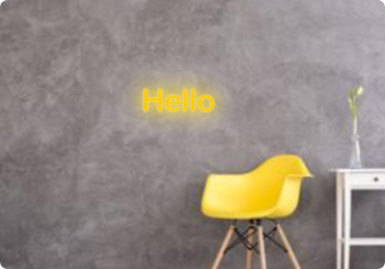Custom text: Hello