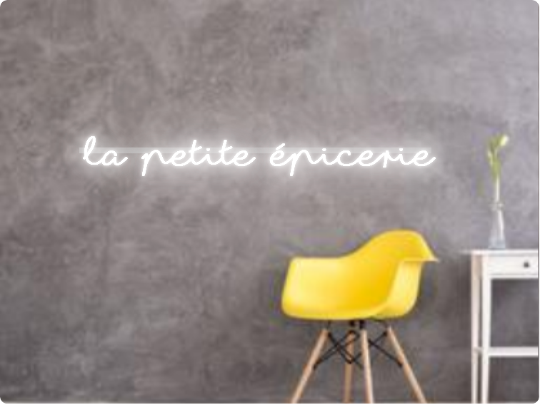 Custom text: la petite épicerie