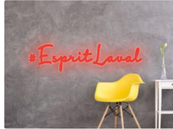 Custom text: #EspritLaval