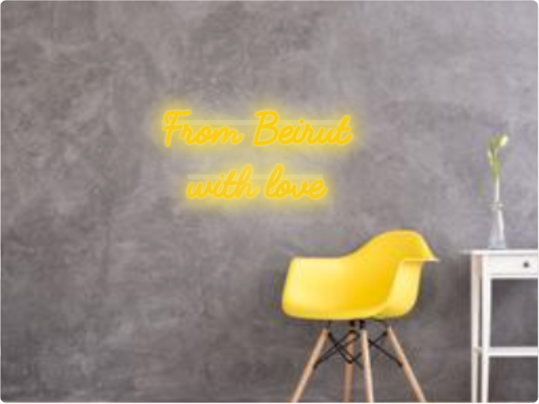 Custom text: From Beirut 
with love