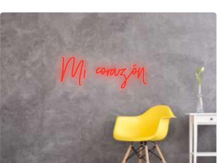 Custom text: Mi corazón