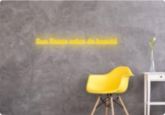 Custom text: Sun Roses salon de beauté